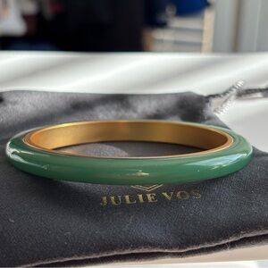 Nwot Julie Vos Emerald and Gold Bracelet
